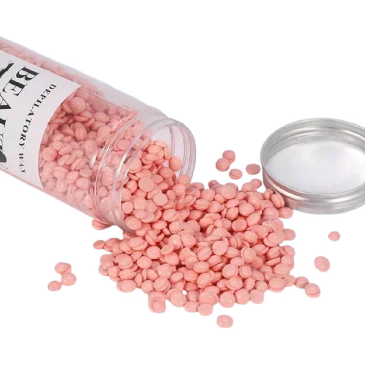 Depilatory wax drops pink 400gr Beauty