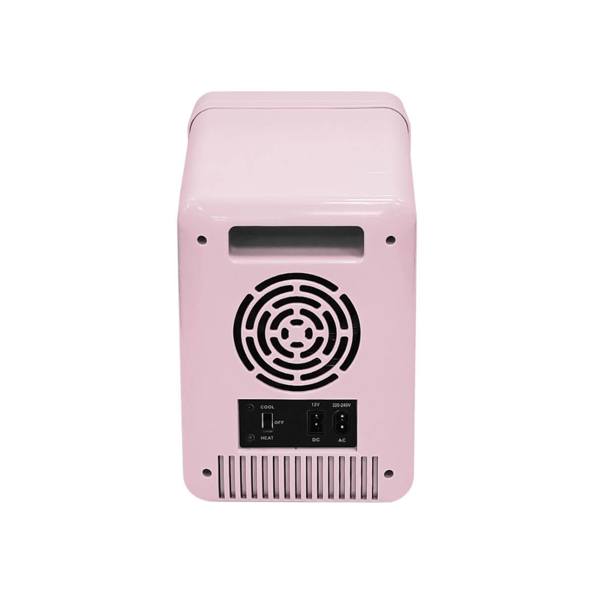 Ψυγείο καλλυντικών ροζ με καθρέφτη led 4L Elle Home