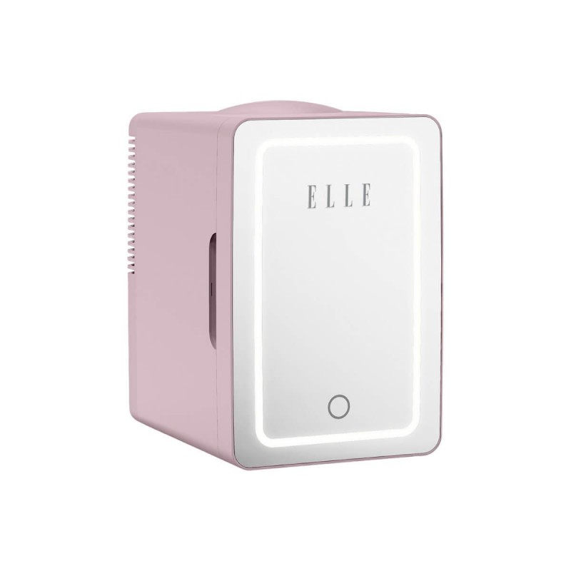 Ψυγείο καλλυντικών ροζ με καθρέφτη led 6L Elle Home