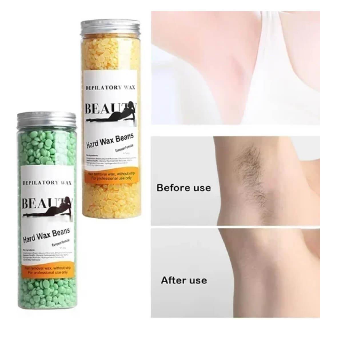 Κερί αποτρίχωσης σταγόνες πράσινο 400gr Beauty