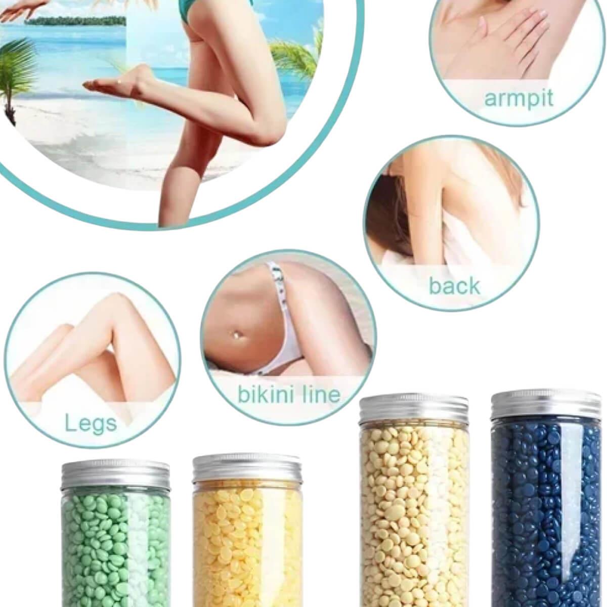 Κερί αποτρίχωσης σταγόνες πράσινο 400gr Beauty