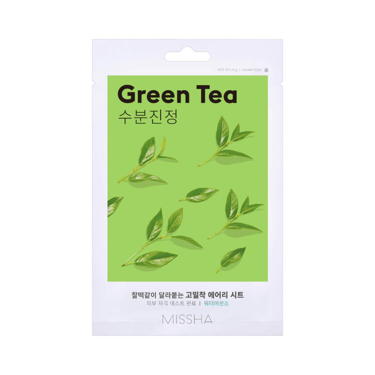 Airy fit sheet mask green tea 19g Missha