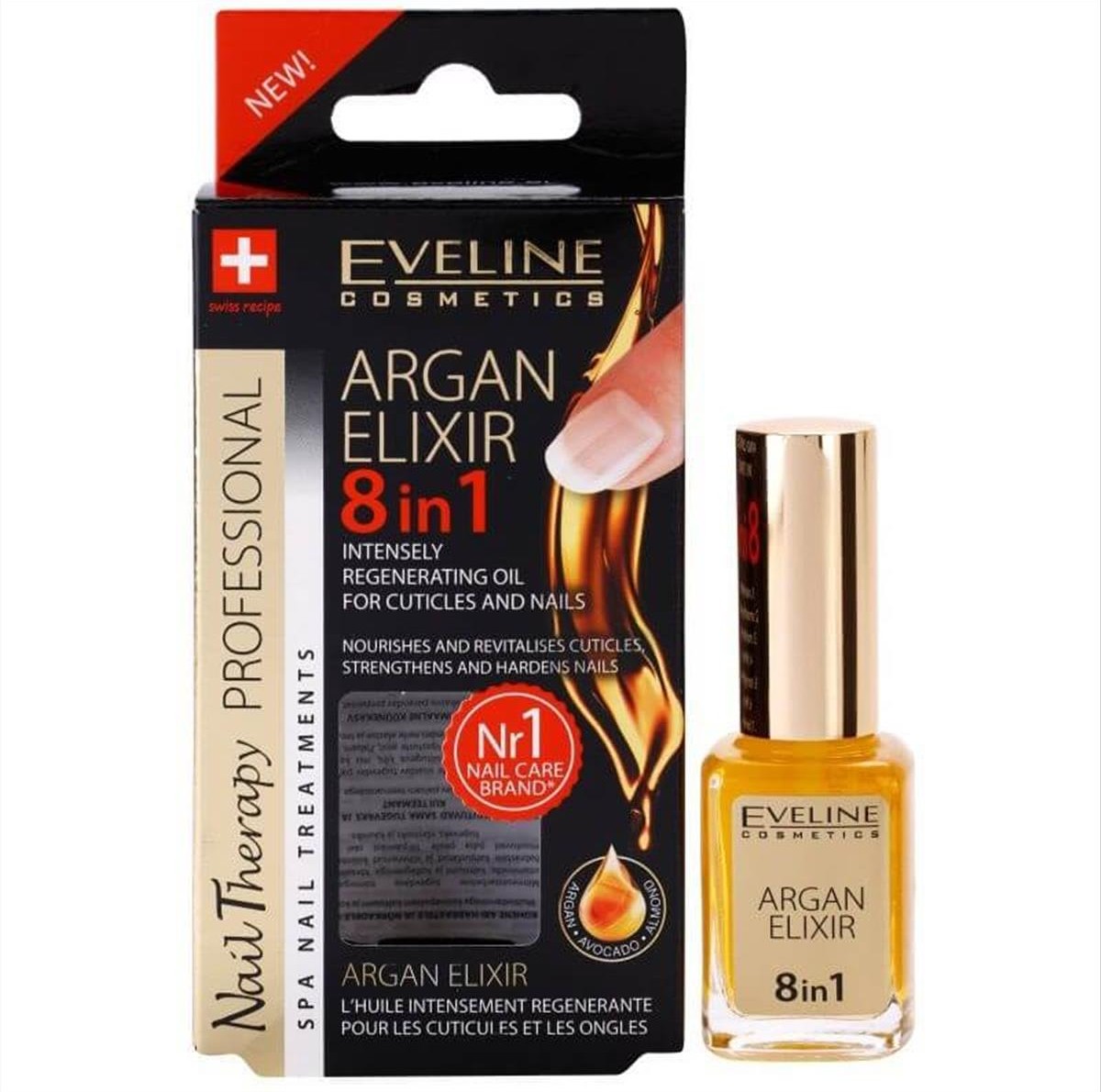 Nail Therapy Argan Elixir Intensely Regenerating Cuticles and Nails -12ml