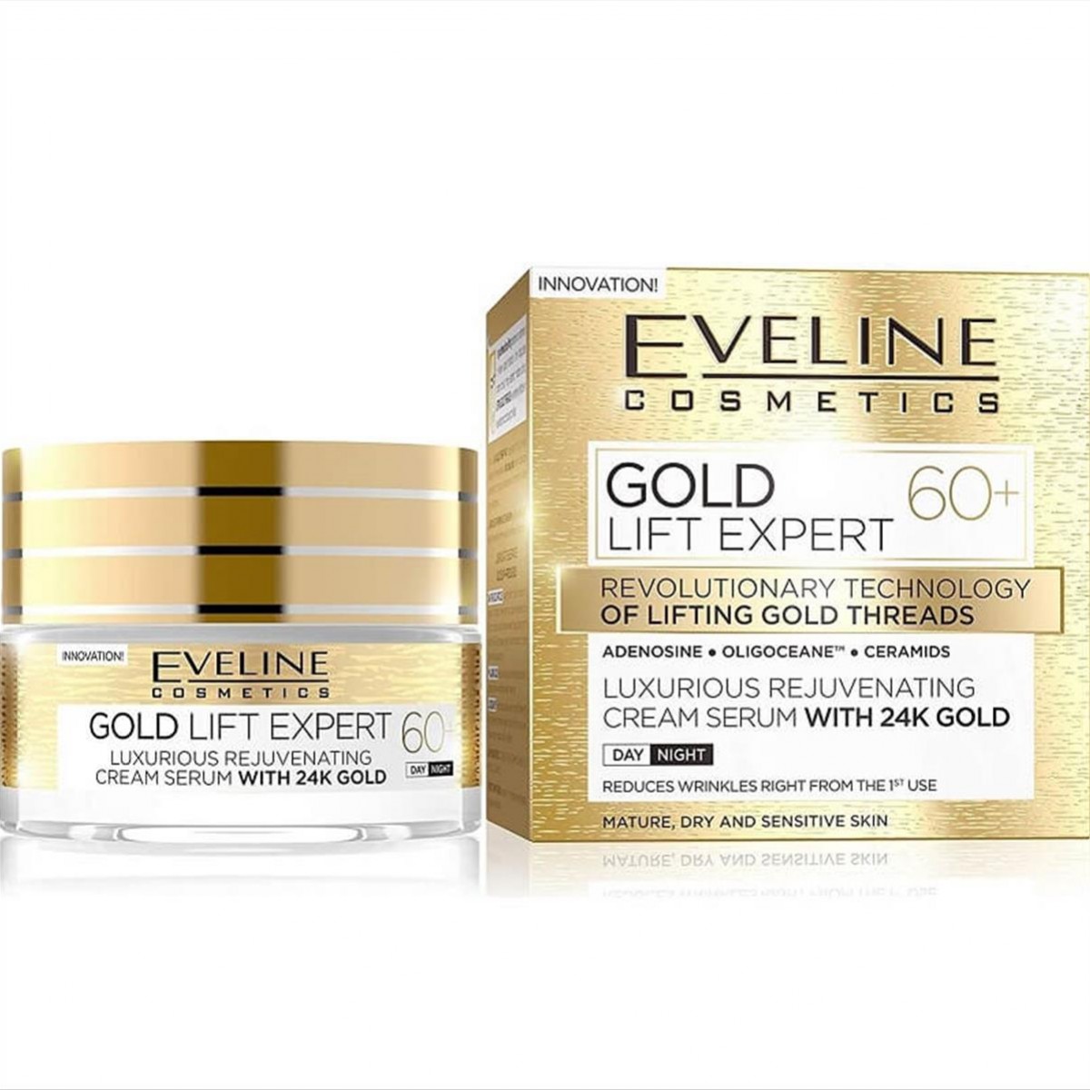 Κρέμα Προσώπου Eveline Gold Lift Expert 60+ 50ml