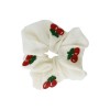 Scrunchie λευκό με κεράσια