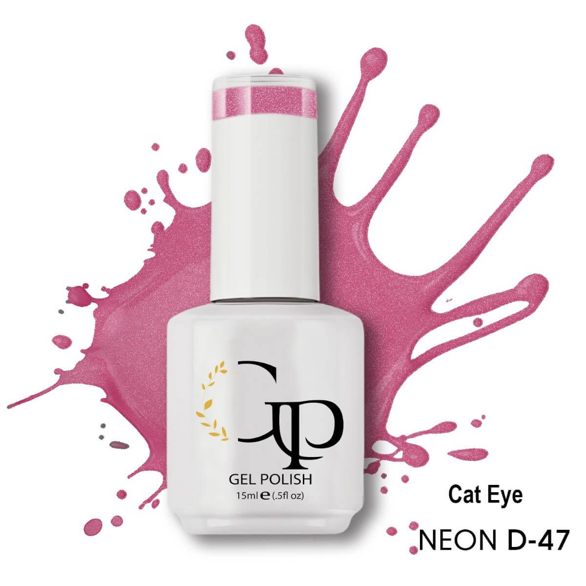 Ημιμόνιμο βερνίκι cat eye 47 neon diamond 15ml Gel Passion