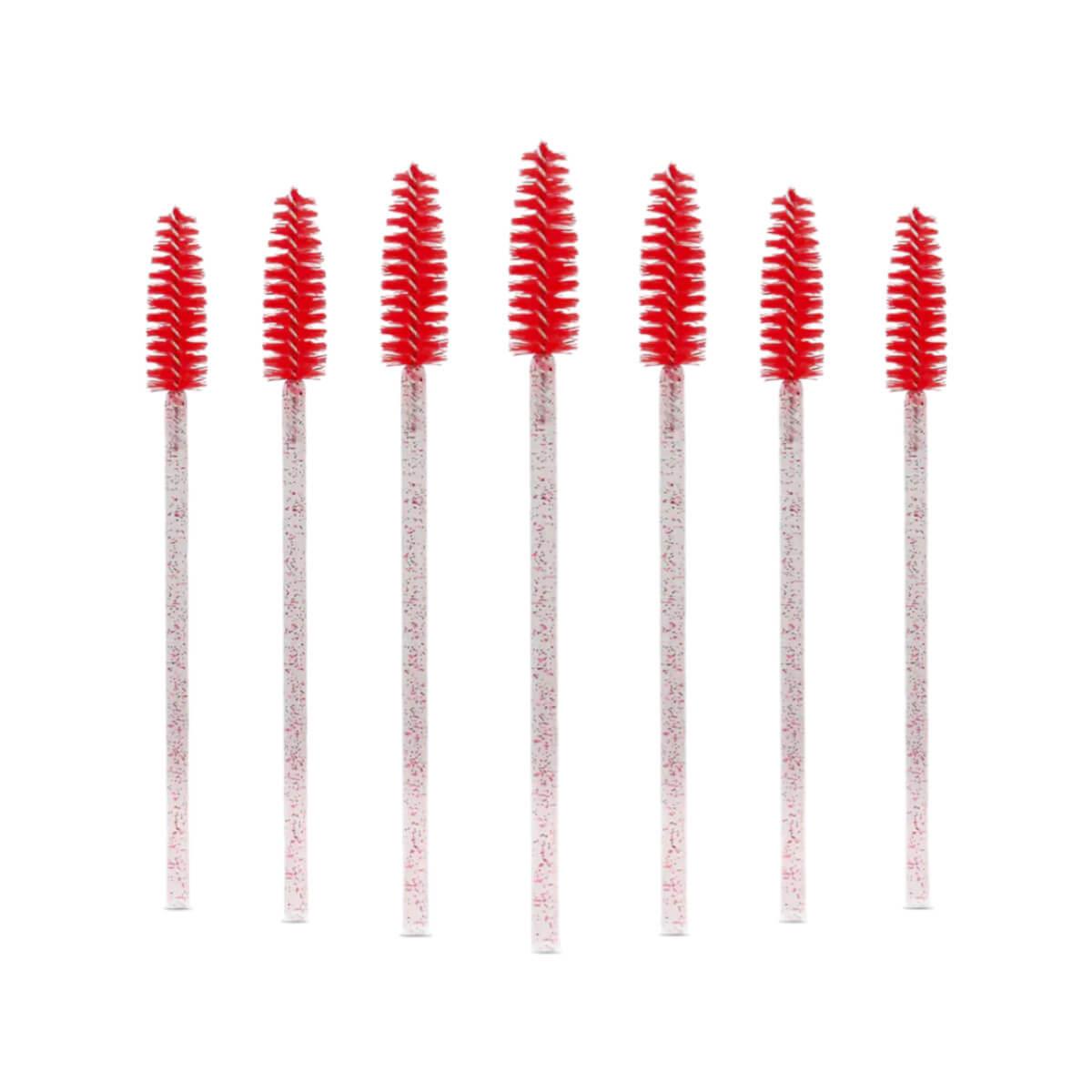 Eyelash & eyebrow brush red 50pcs HL263