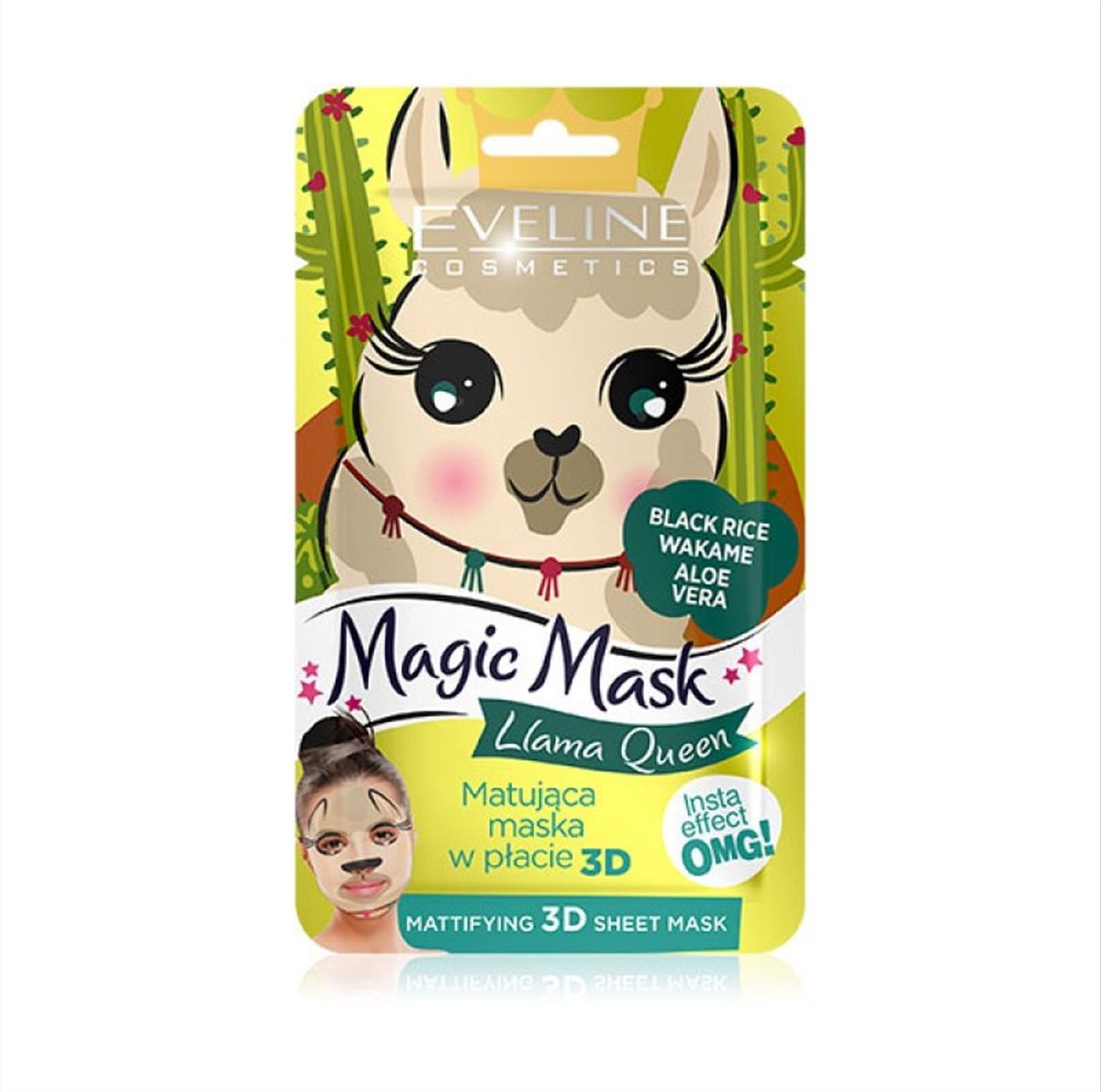 Μάσκα Προσώπου Eveline Magic Llama Queen Mattifying 3D Sheet Mask 20ml