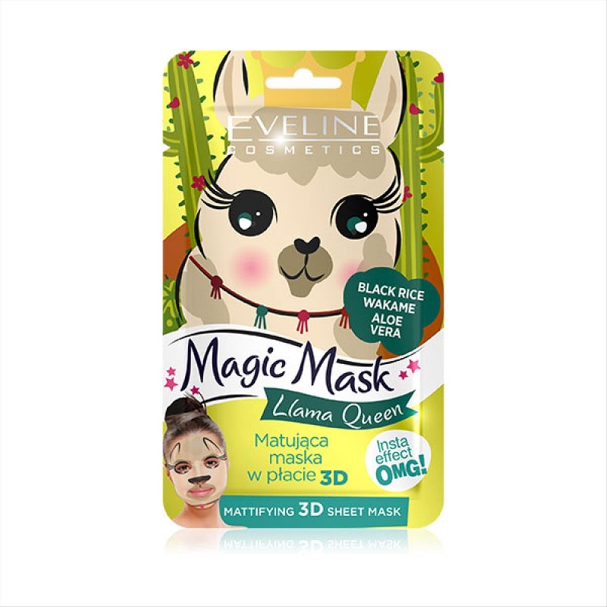 Μάσκα Προσώπου Eveline Magic Llama Queen Mattifying 3D Sheet Mask 20ml