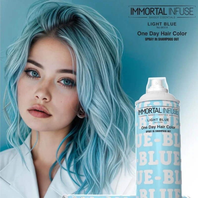 One Day Hair Color Spray Light Blue 200ml Immortal