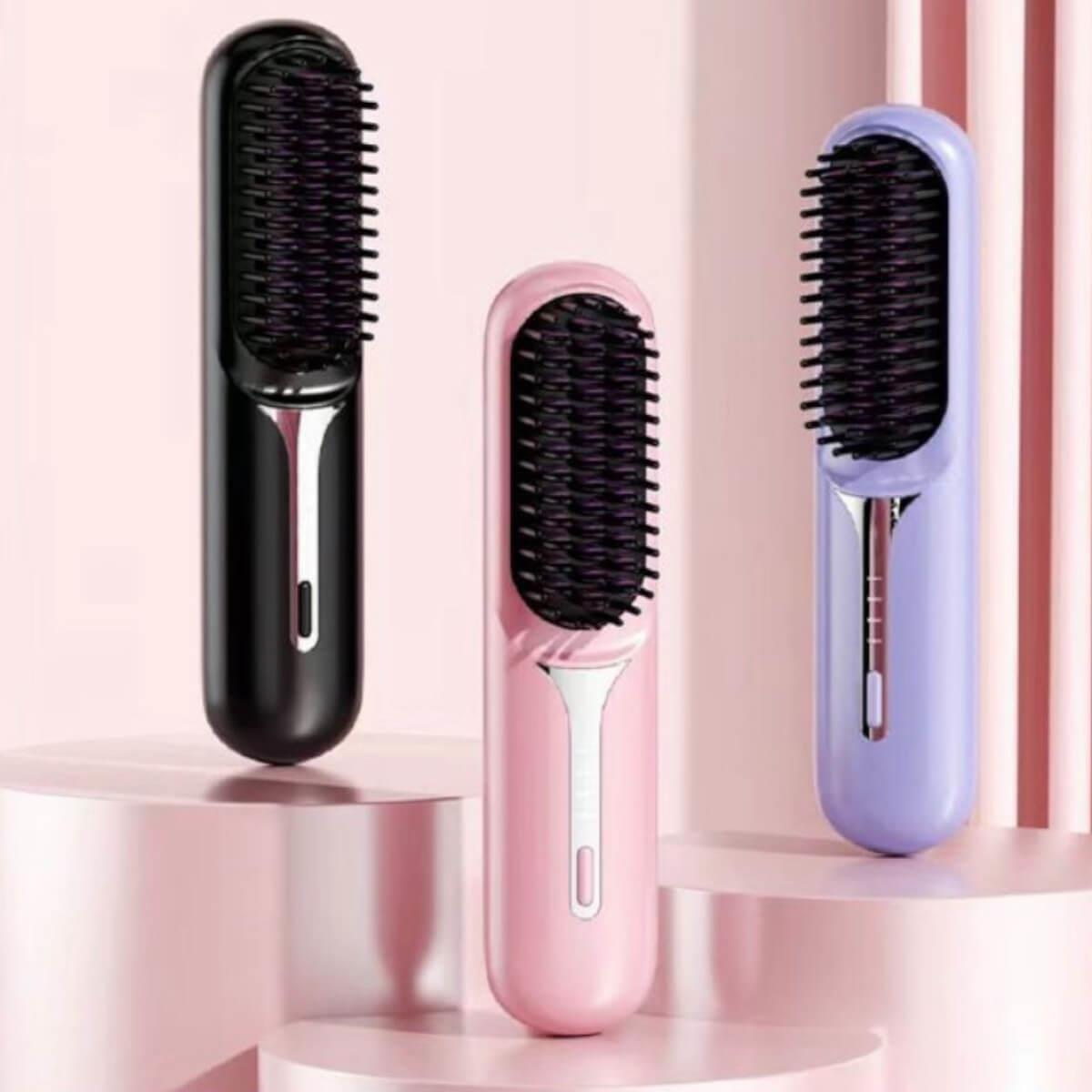 Ασύρματη βούρτσα ισιώματος μαλλιών