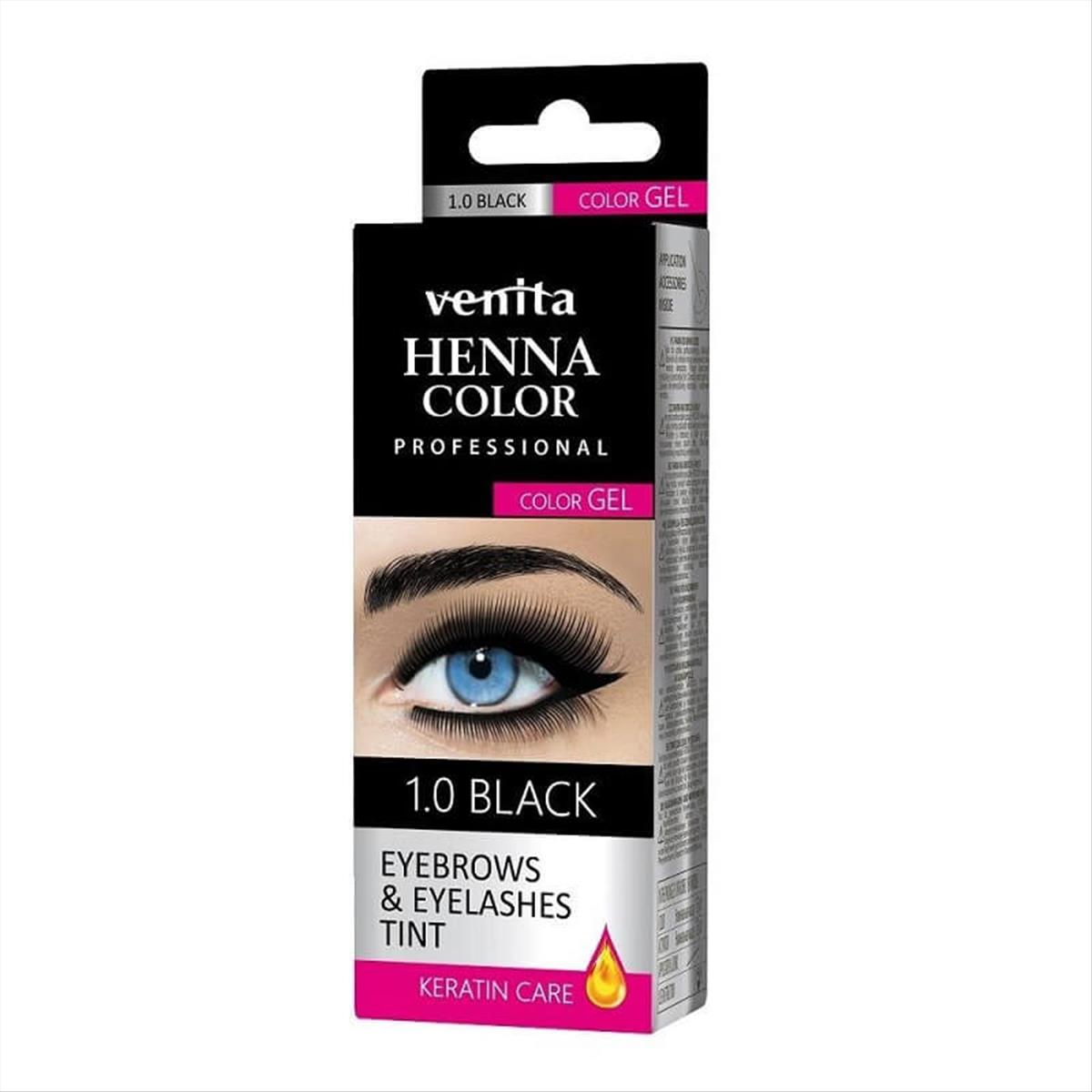 Eyebrow & eyelash tint henna black Venita