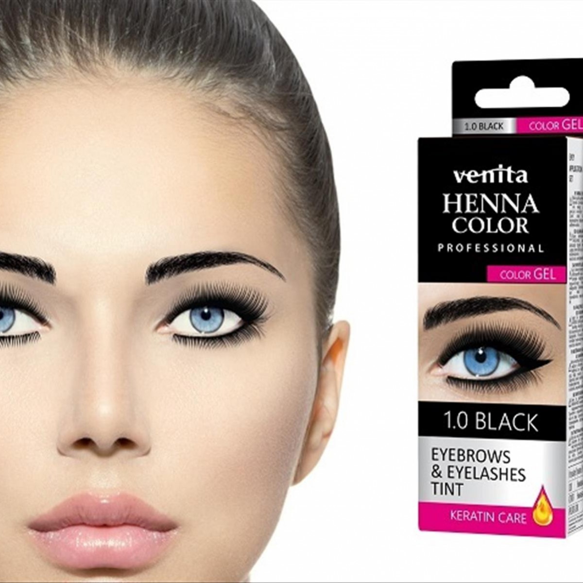 Eyebrow & eyelash tint henna black Venita