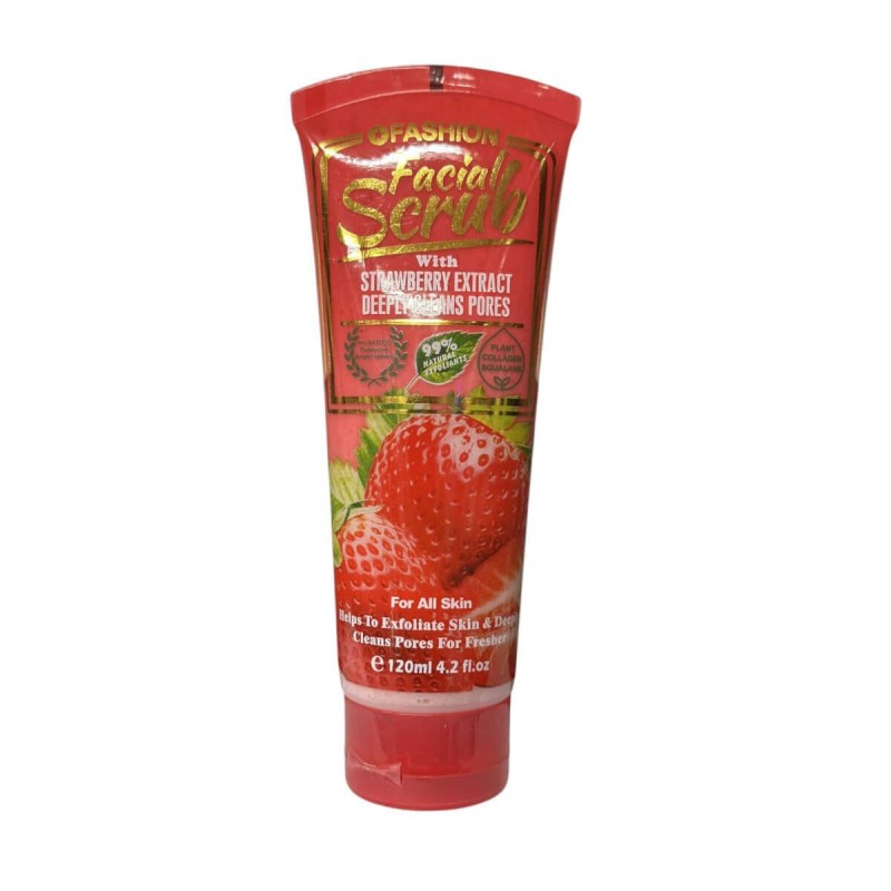 Scrub προσώπου strawberry 120ml Wokali