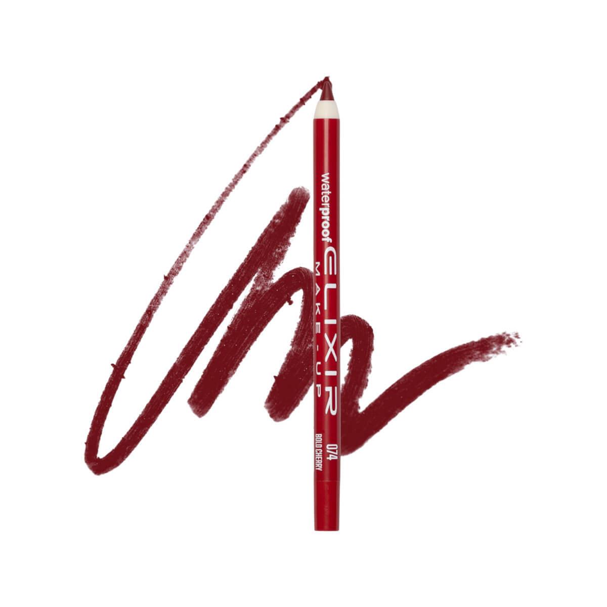 Lip pencil waterproof 074 bold cherry Elixir