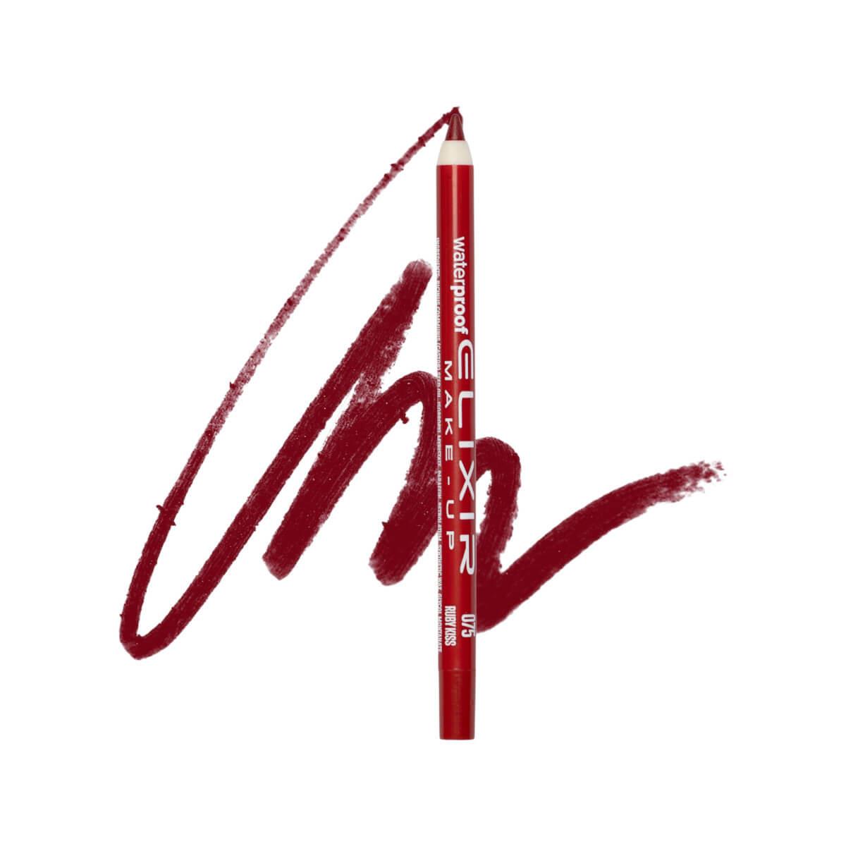 Lip pencil waterproof 075 ruby kiss Elixir