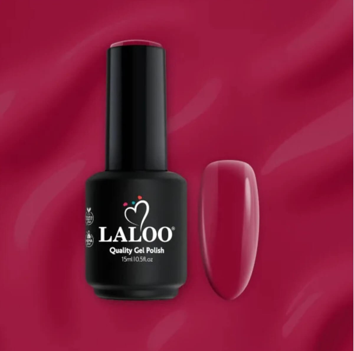 Ημιμόνιμο βερνίκι 447 κερασί σκούρο 15ml Laloo