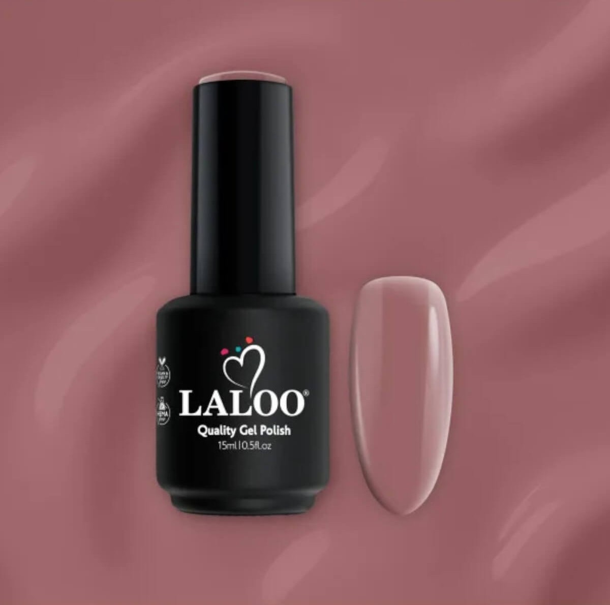 Ημιμόνιμο βερνίκι 330 απαλό μόκα ροζ 15ml Laloo
