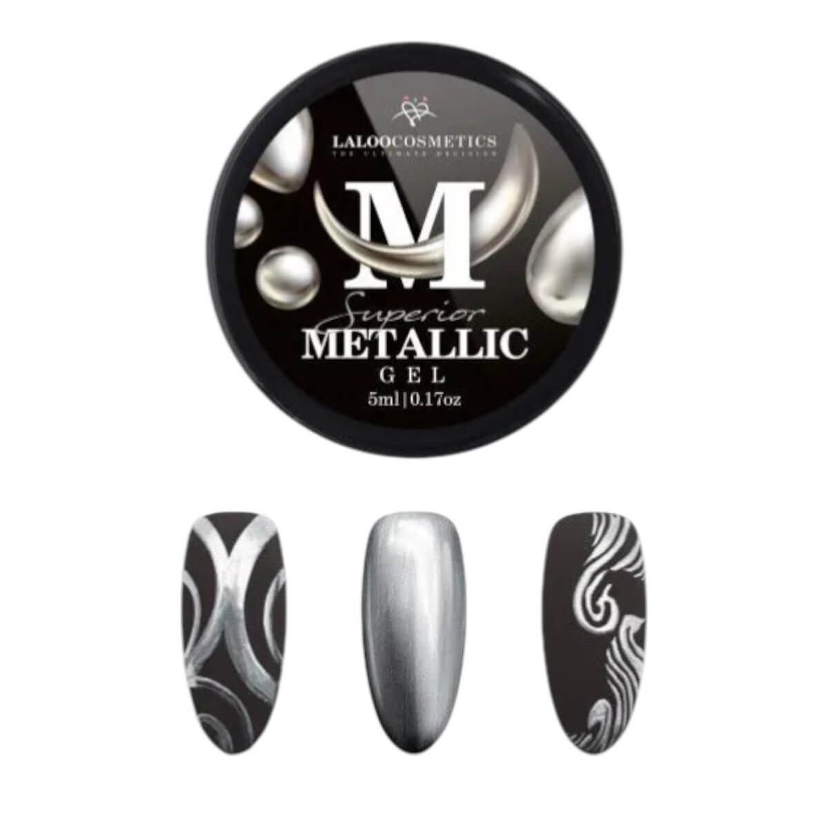 Superior Metallic Gel Silver #01 5ml Laloo