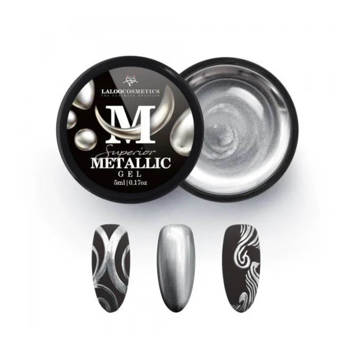 Superior Metallic Gel Silver #01 5ml Laloo