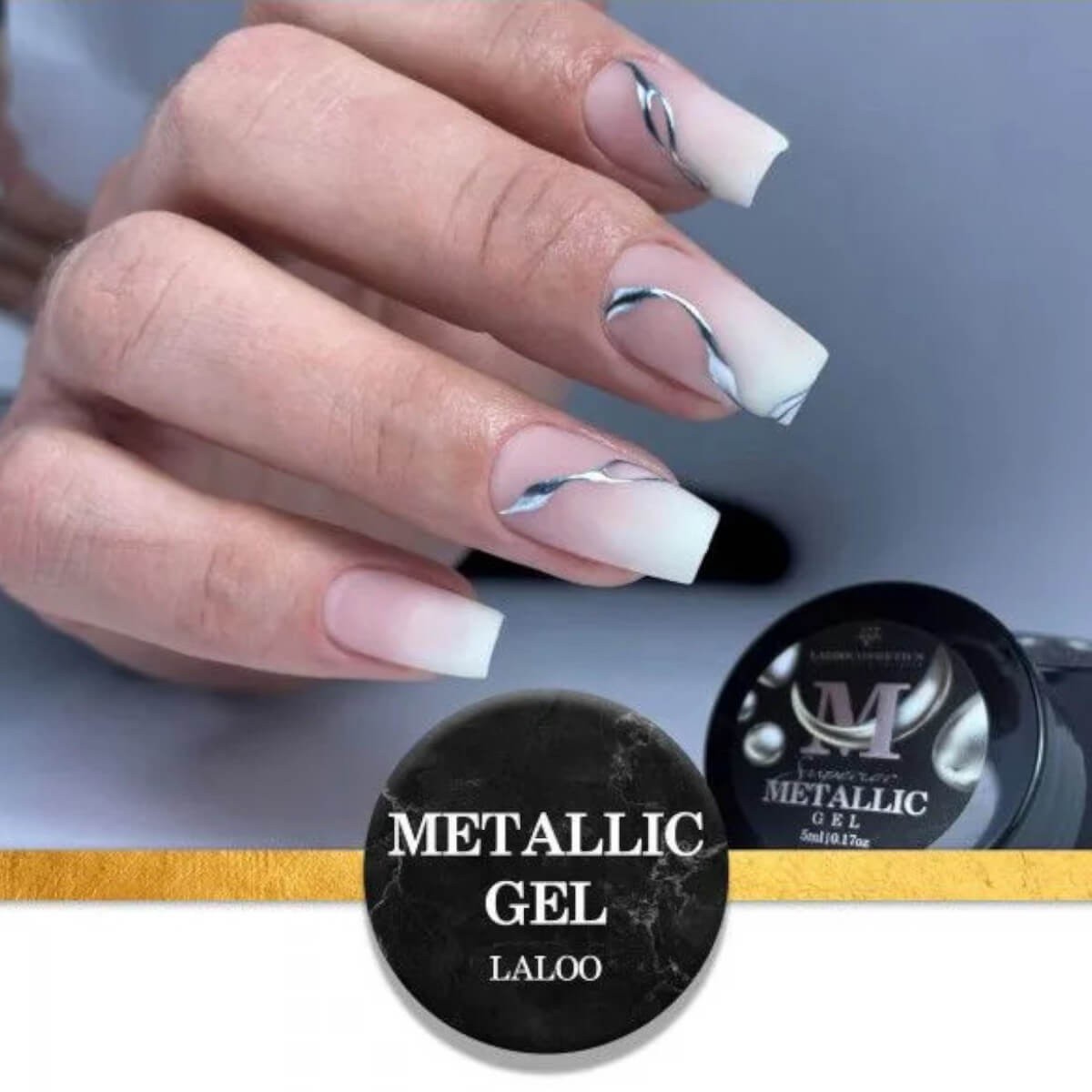 Superior Metallic Gel Silver #01 5ml Laloo