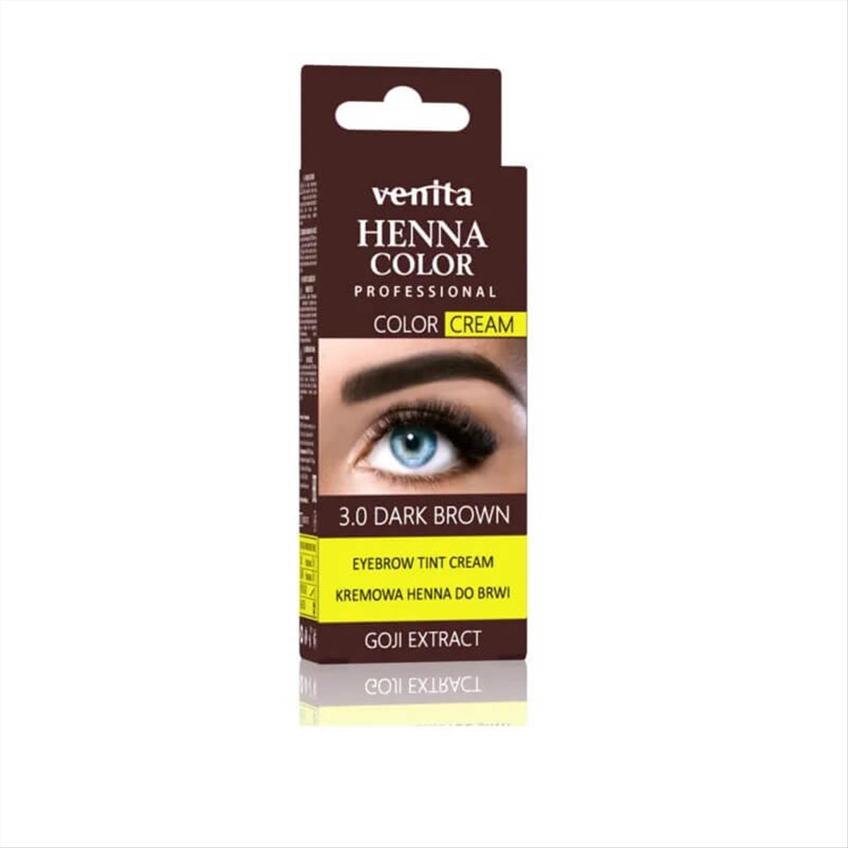 Eyebrow tint cream henna 3.0 dark brown Venita