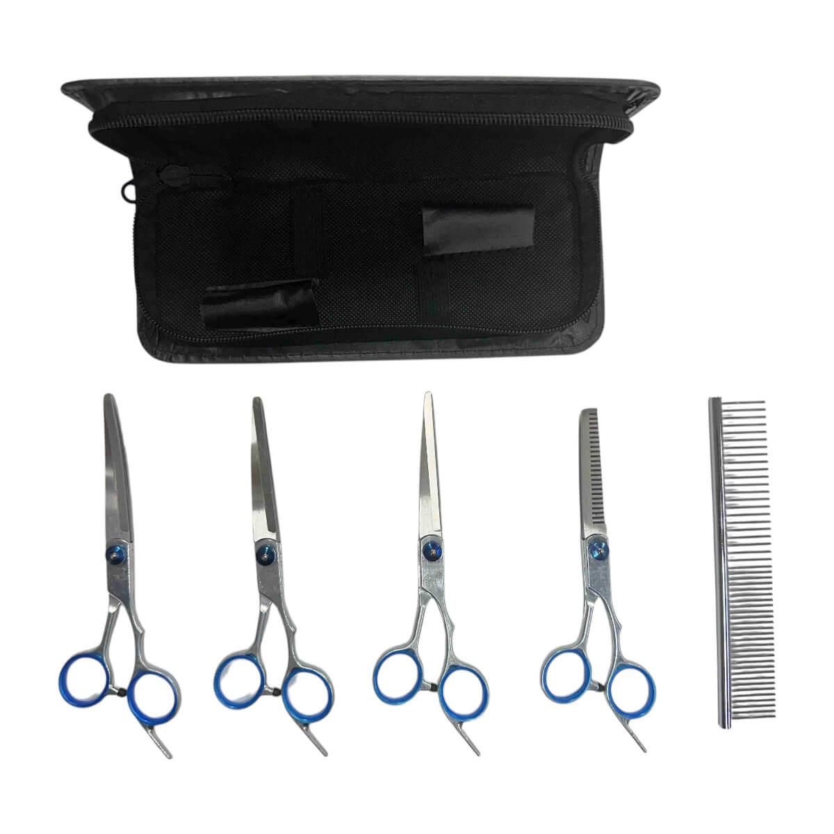 Σετ Ψαλίδια Κουρέματος και Αραιώματος & Χτένα 5pcs