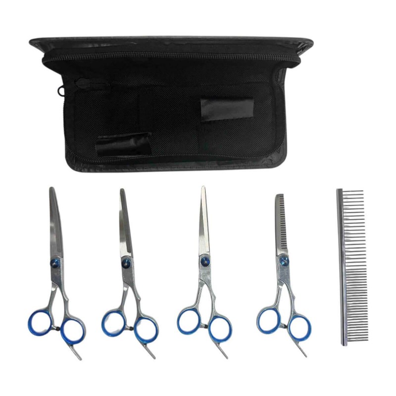 Σετ Ψαλίδια Κουρέματος και Αραιώματος & Χτένα 5pcs