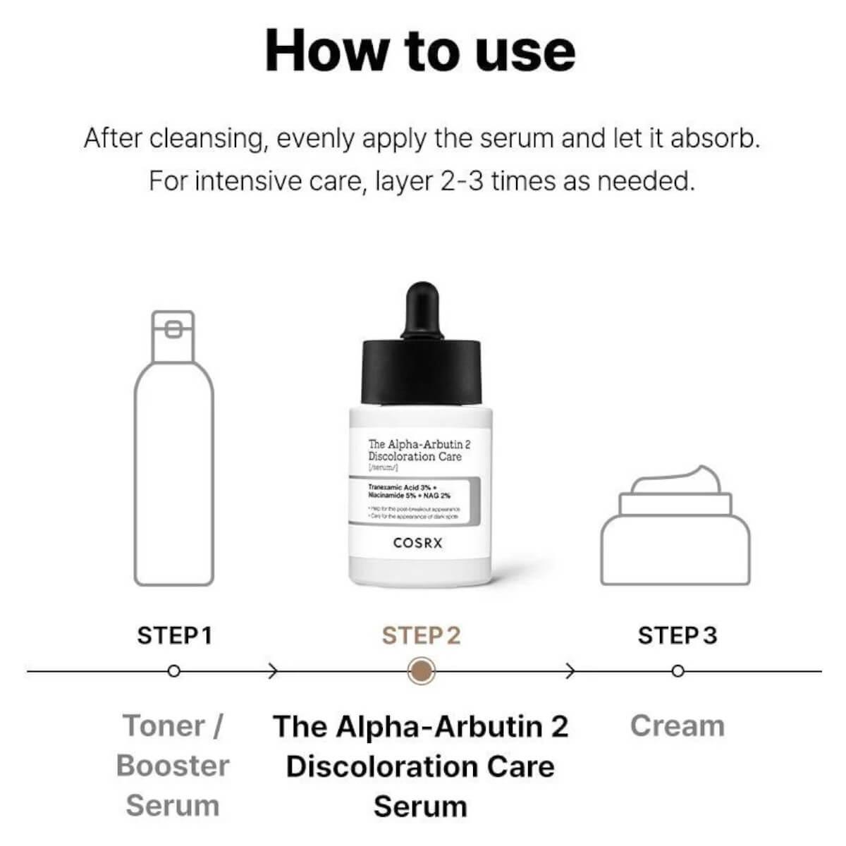 The alpha arbutin 2 discoloration care serum 50ml Cosrx