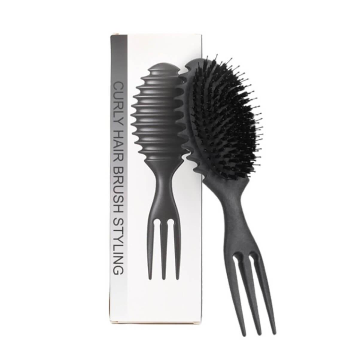 Βούρτσα μαλλιών για μπούκλες Black AM22420B