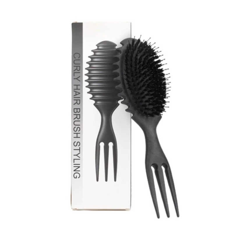 Βούρτσα μαλλιών για μπούκλες Black AM22420B
