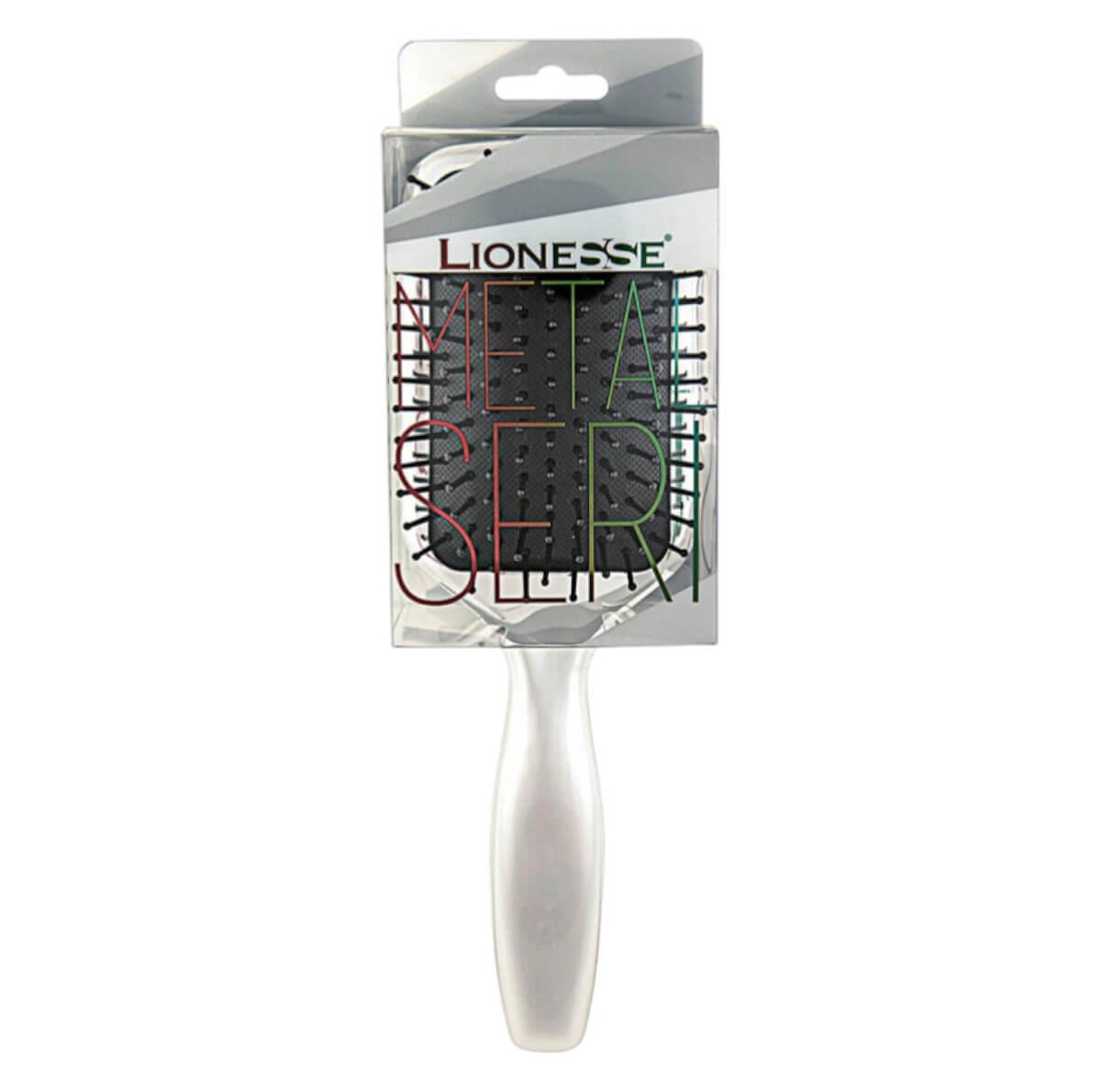 Βούρτσα μαλλιών πλακέ Silver Metal Seri Lionesse