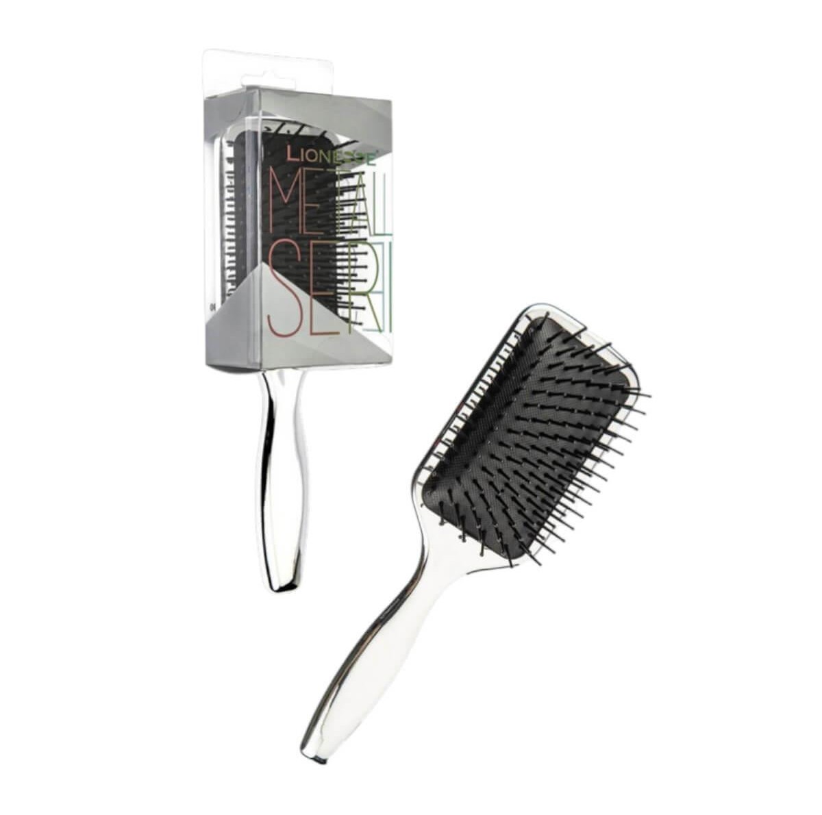 Βούρτσα μαλλιών πλακέ Silver Metal Seri Lionesse