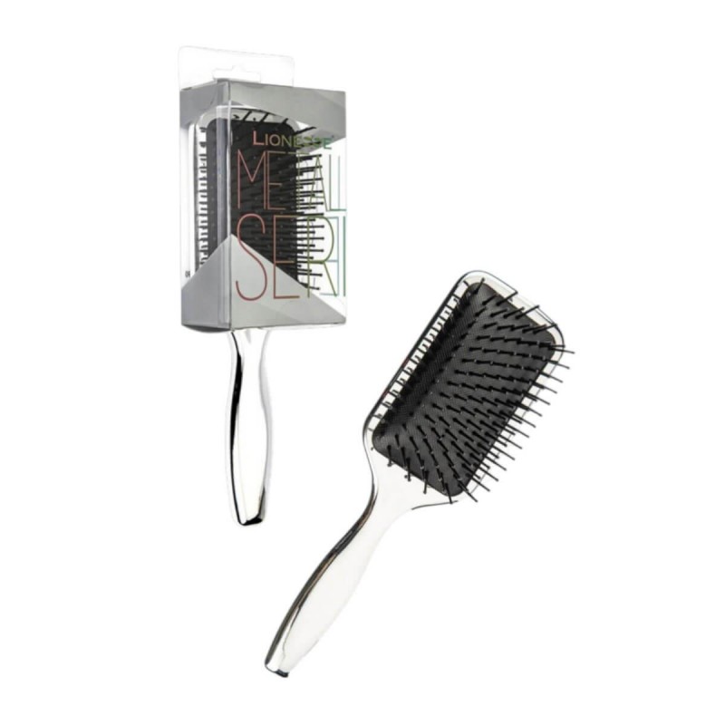 Βούρτσα μαλλιών πλακέ Silver Metal Seri Lionesse