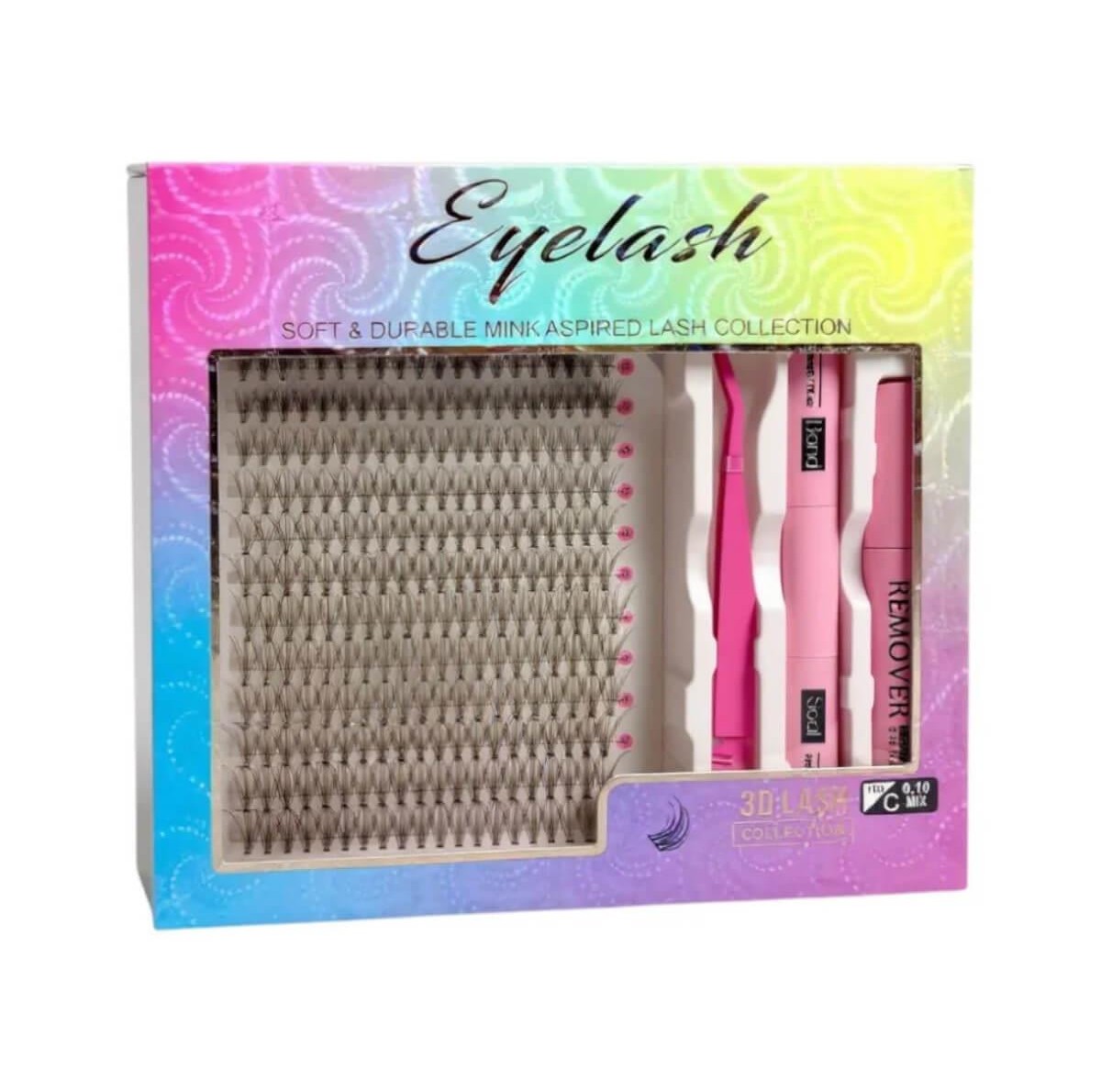 Kit Βλεφαρίδων τουφάκια 10D/C 0.10 mix