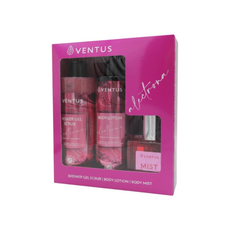 Shower gel, body lotion & body mist set alectrona Ventus