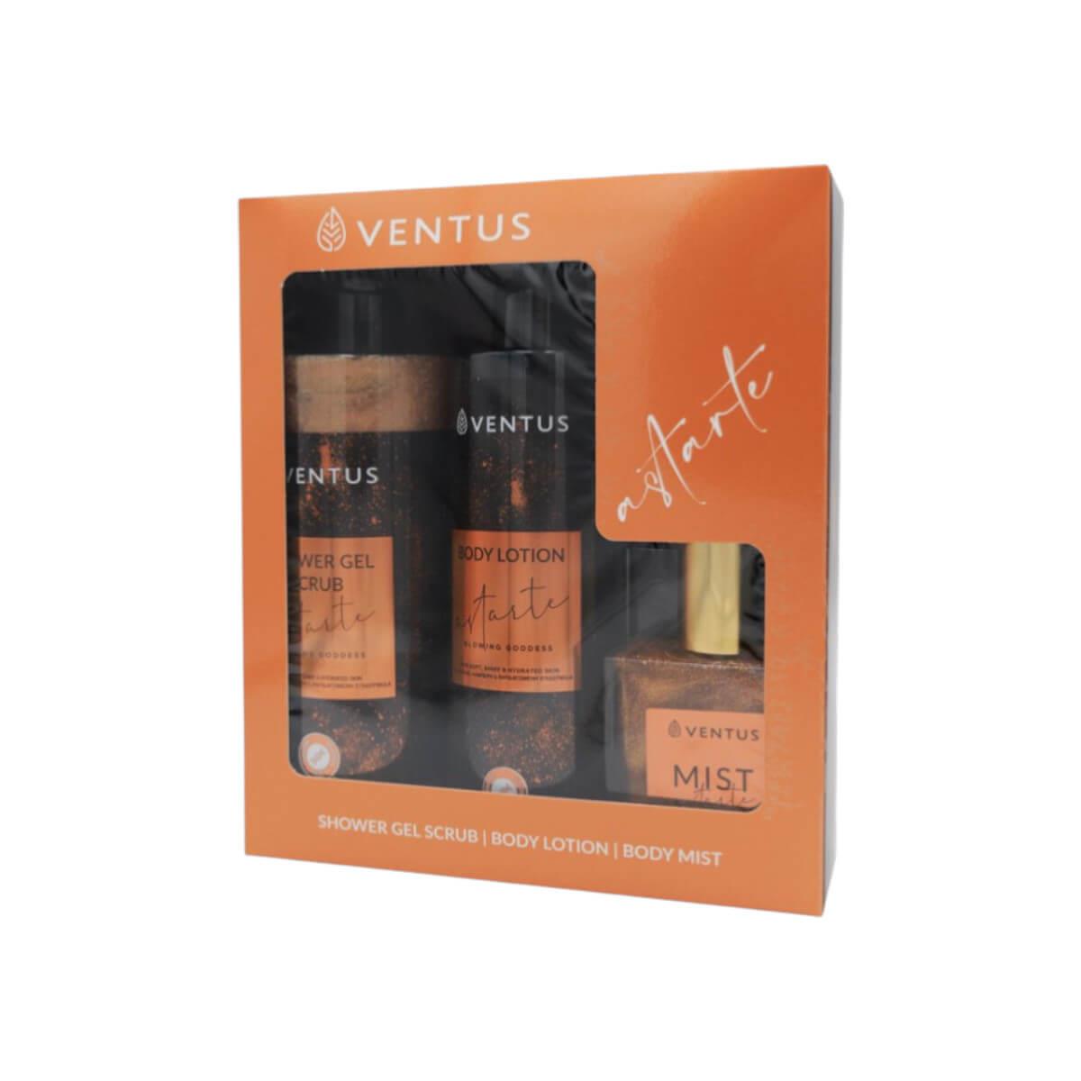 Shower gel, body lotion & body mist set astarte Ventus
