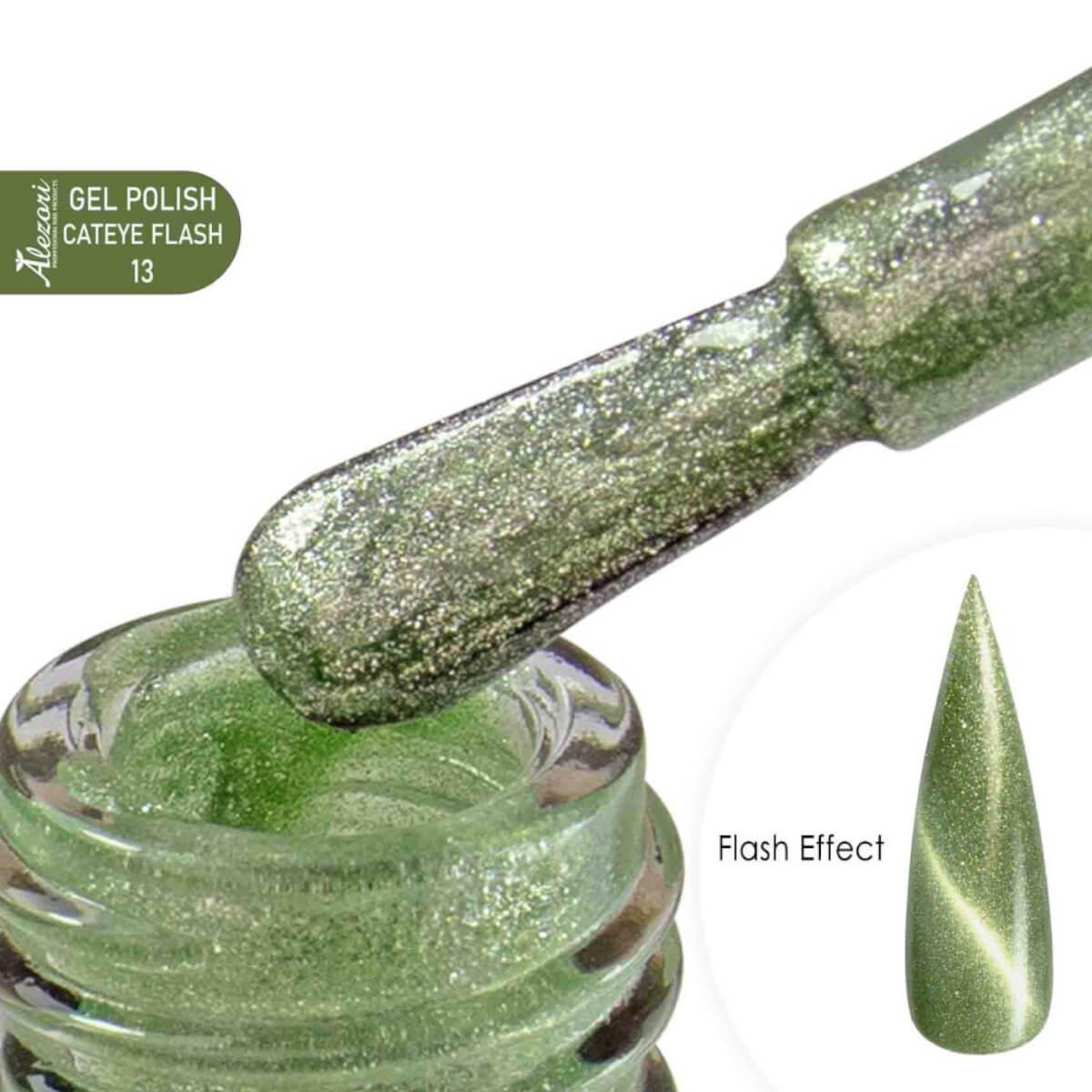 Semi-permanent gel polish cat eye flash 13 15ml Alezori