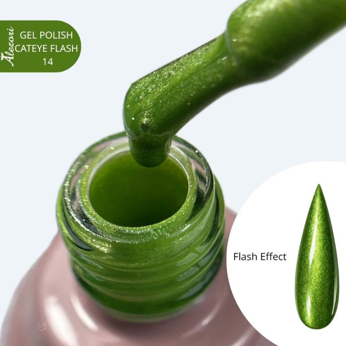 Ημιμόνιμο βερνίκι cat eye flash 14 15ml Alezori