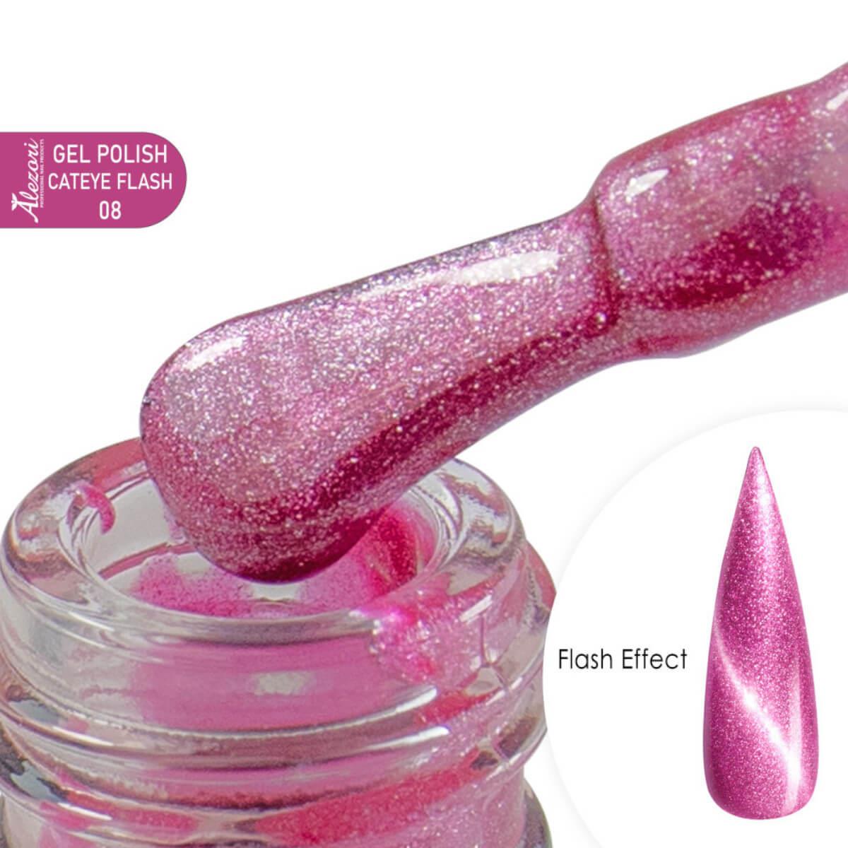 Semi-permanent gel polish cat eye flash 08 15ml Alezori