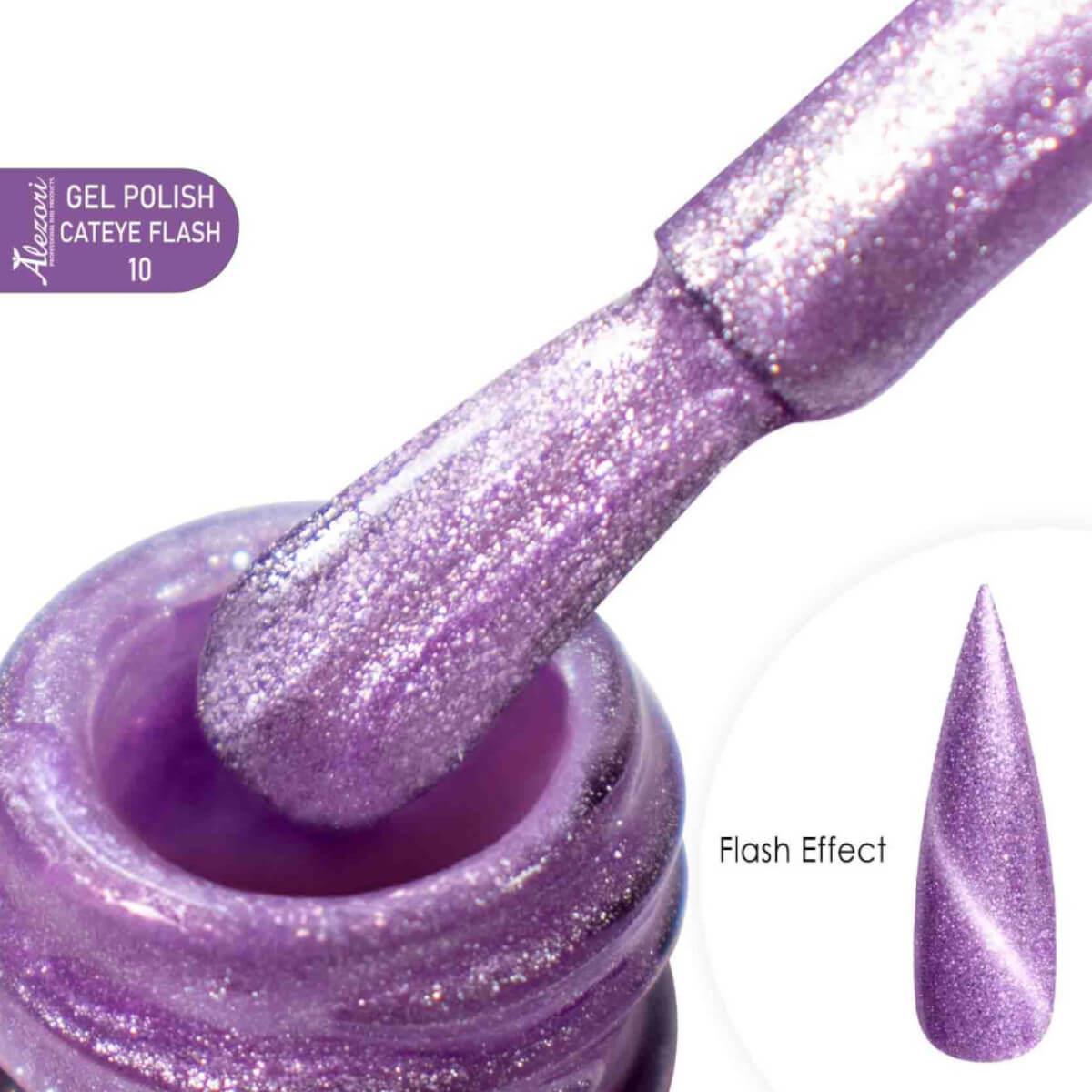 Ημιμόνιμο βερνίκι cat eye flash 10 15ml Alezori