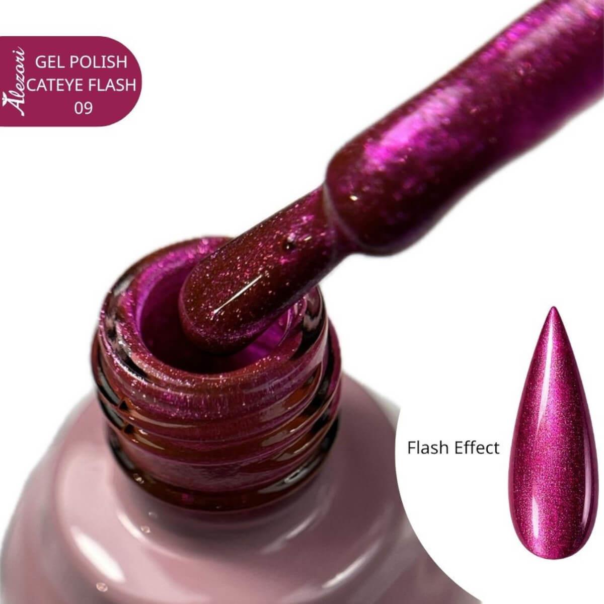 Semi-permanent gel polish cat eye flash 09 15ml Alezori