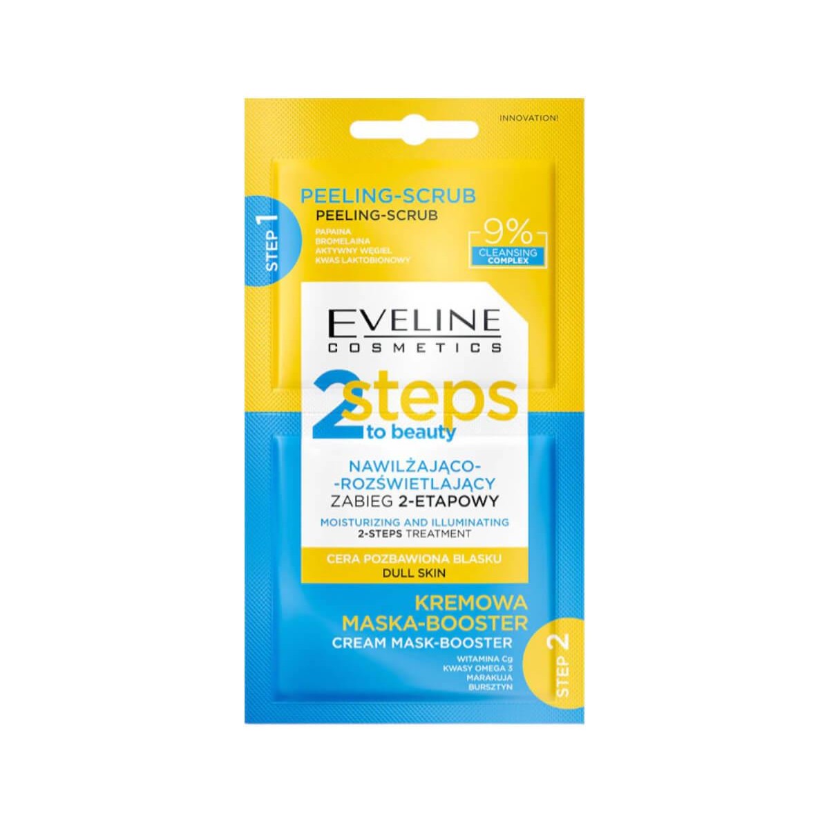 Moisturizing and illuminating 2-step treatment scrub & mask Eveline