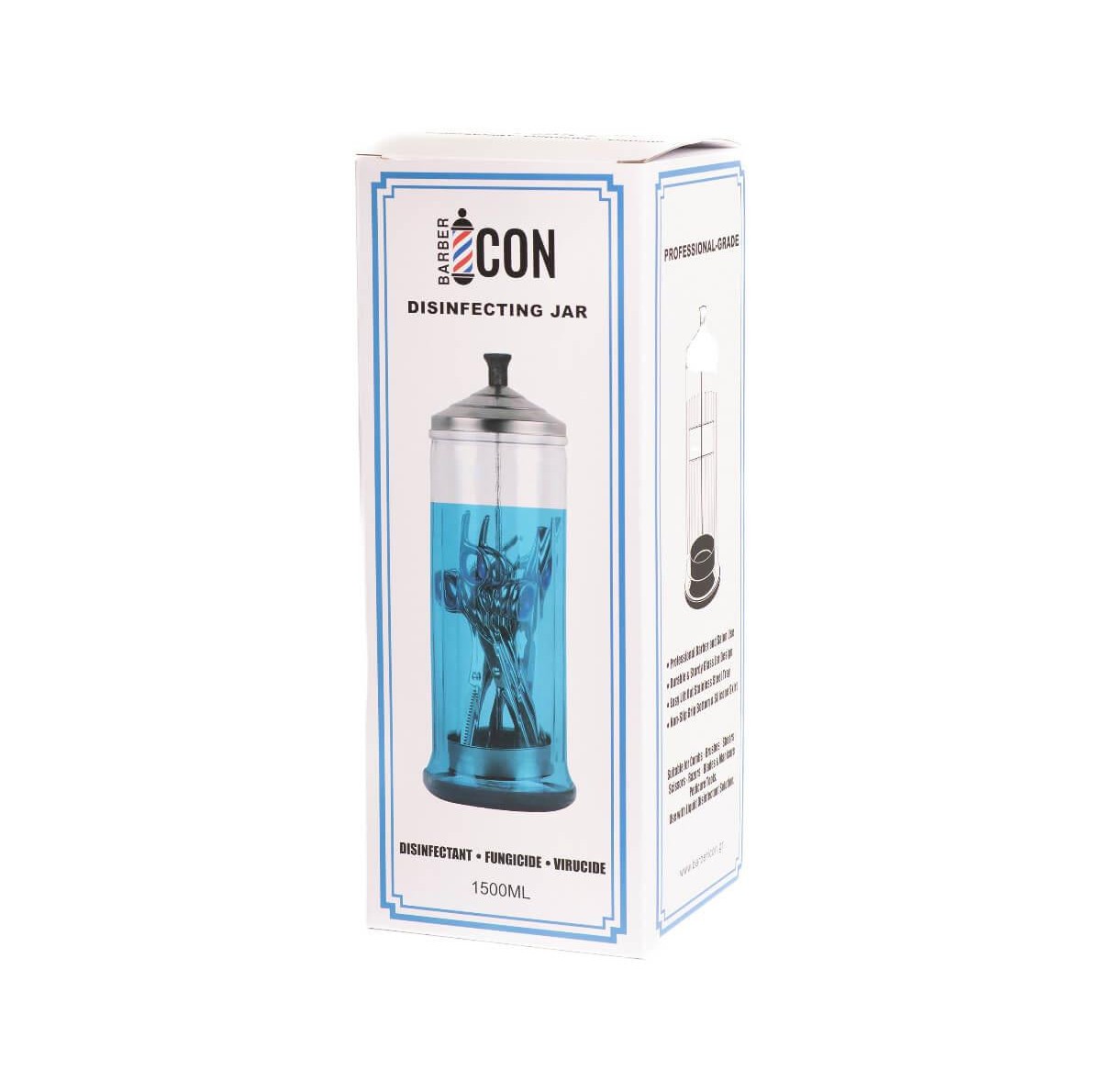 Tool disinfection jar 1500ml Barber Icon