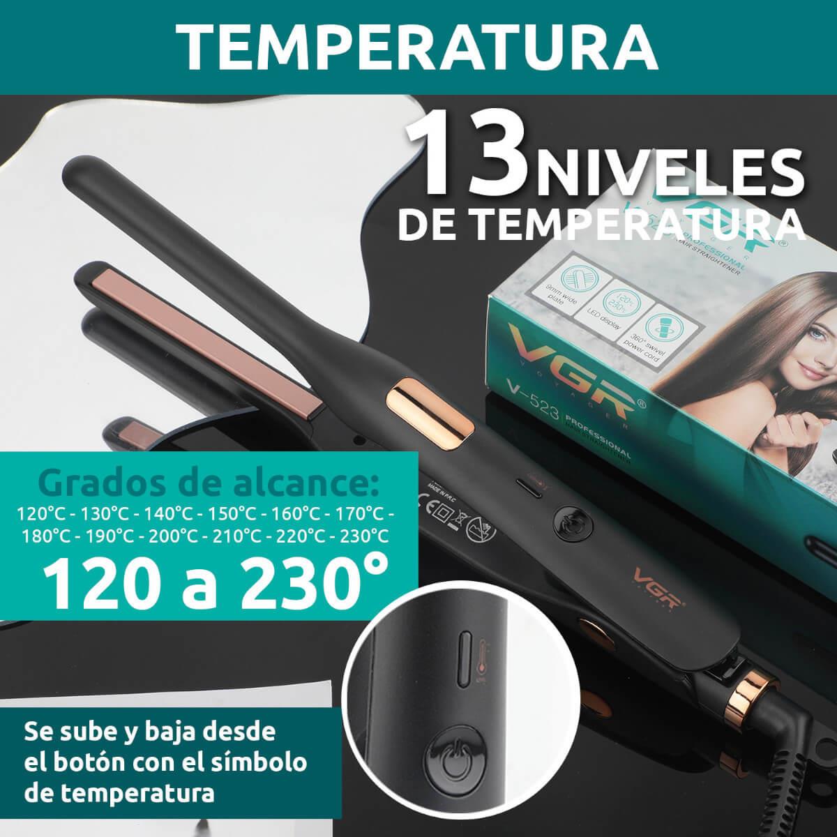 Mini Πρέσα Μαλλιών Κεραμική - Ίσιωμα & Μπούκλες  VGR V-523