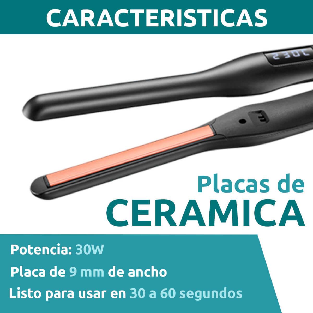 Mini Πρέσα Μαλλιών Κεραμική - Ίσιωμα & Μπούκλες  VGR V-523