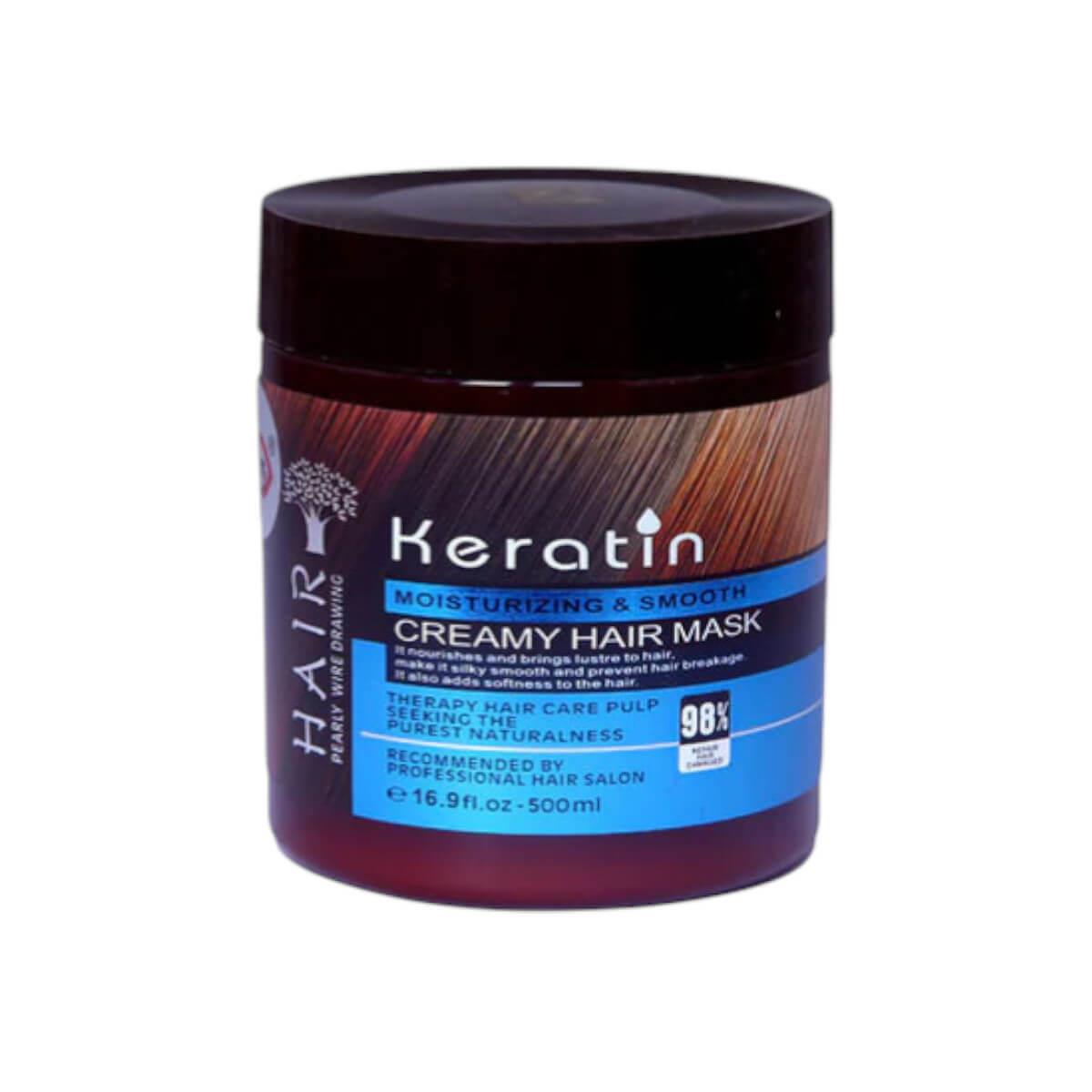Keratin Moisturizing & Smooth Ceamy Hair Mask 500ml