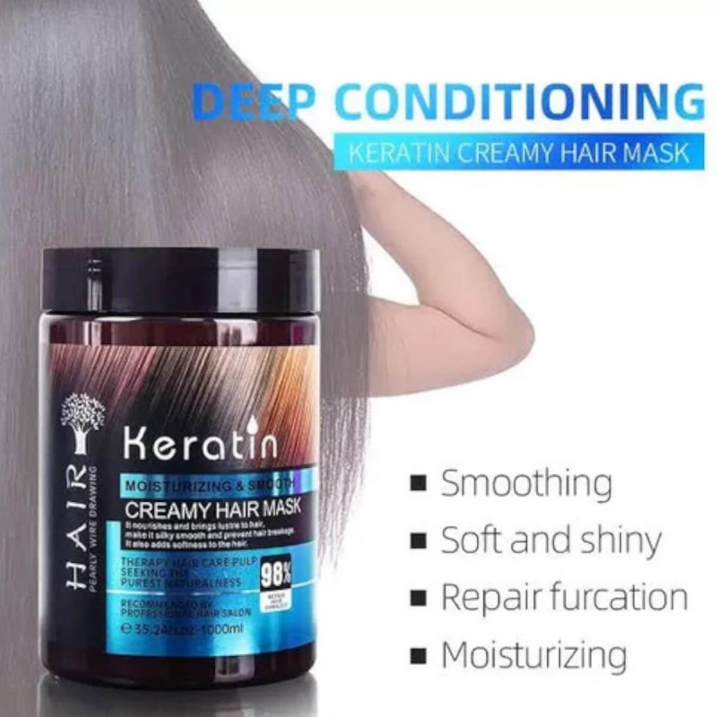 Keratin Moisturizing & Smooth Ceamy Hair Mask 500ml