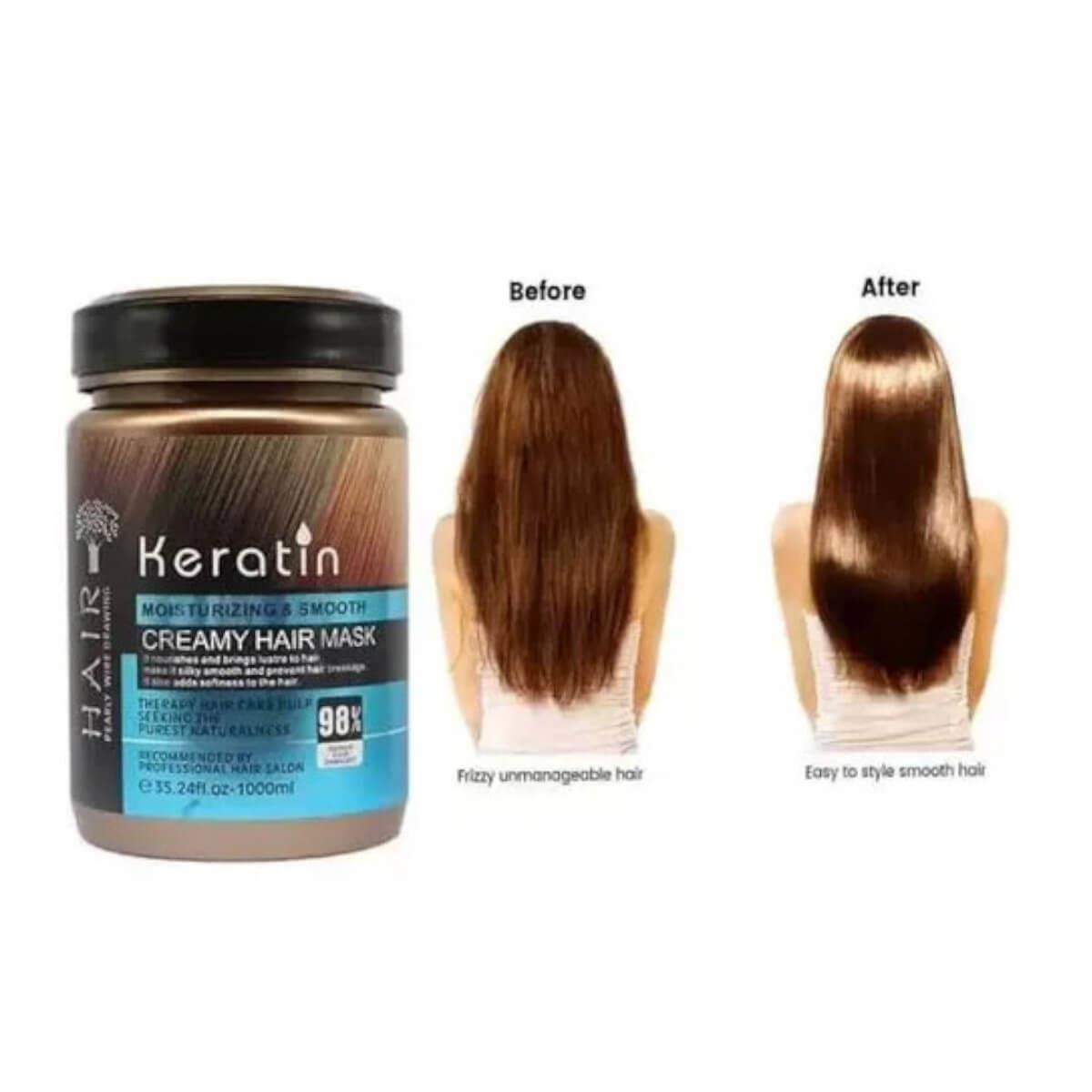 Keratin Moisturizing & Smooth Ceamy Hair Mask 500ml