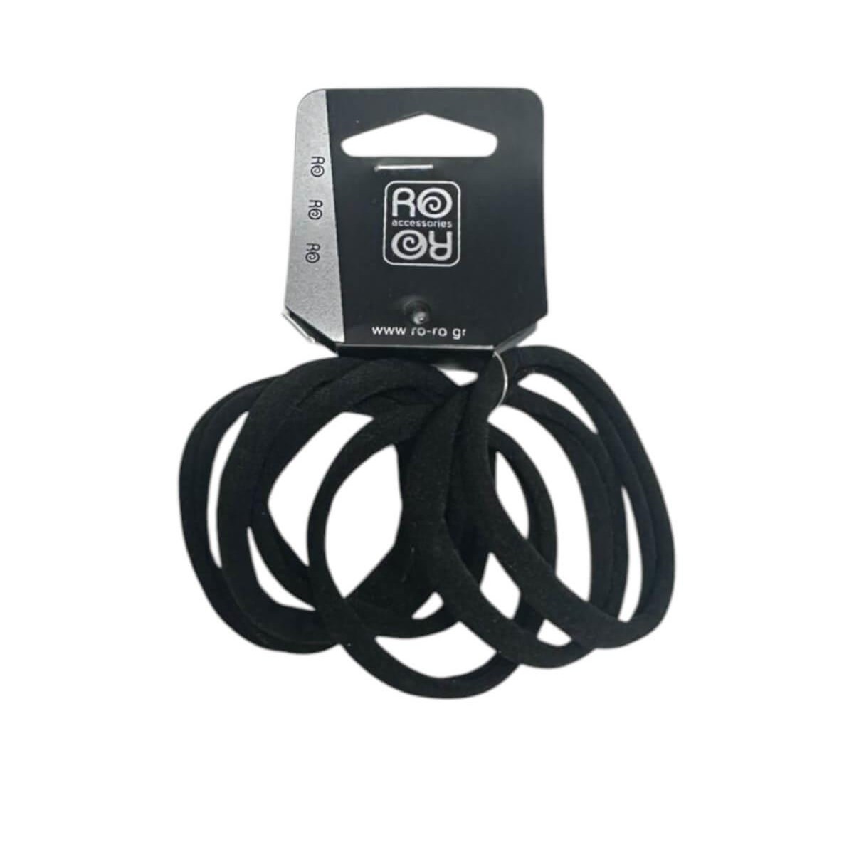 Black hair ties set of 6pcs 03-0043 Roro